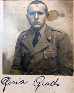Guido Goria, classe 1918, ucciso dai tedeschi a Cefalonia il 17.9.1943, iscritto nell'Albo d'Oro degli eroici caduti per la redenzione della Patria.